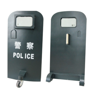轮式金属防弹盾牌